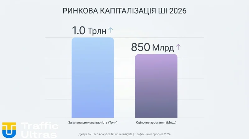 Порівняння капіталізації Anthropic та OpenAI 2026.
