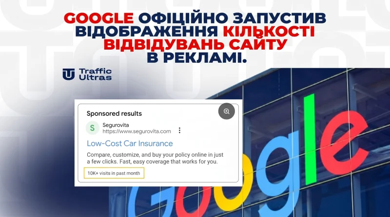 Google офіційно запустив відображення кількості відвідувань сайту в рекламі