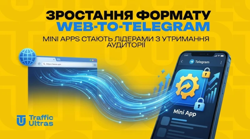 Зростання формату Web-to-Telegram: Mini Apps виходять у лідери за утриманням аудиторії