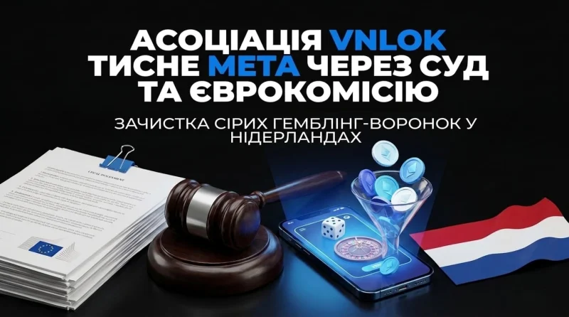 Асоціація VNLOK тисне Meta через суд і Єврокомісію: зачистка сірих гемблінг-воронок у Нідерландах