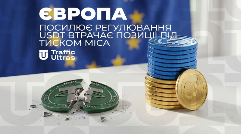 Європа посилює регулювання: USDT втрачає позиції під тиском MiCA