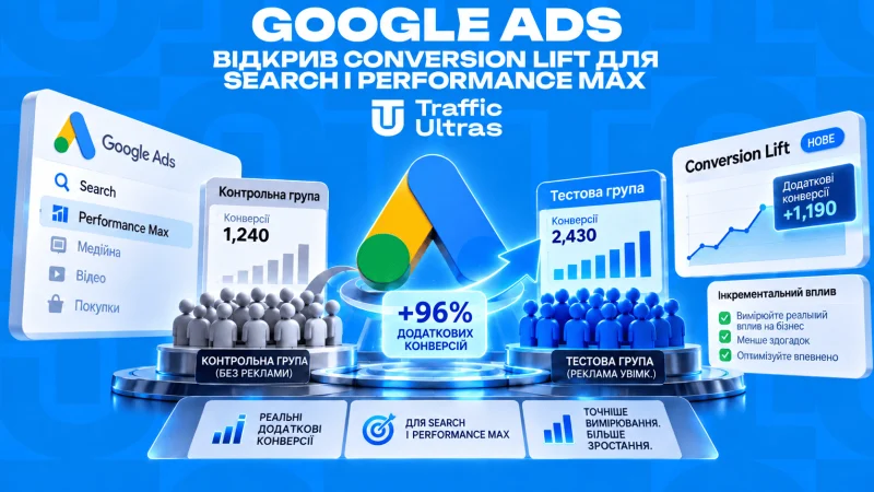 Google Ads розширив Conversion Lift на Search і Performance Max: тепер можна вимірювати реальні додаткові конверсії