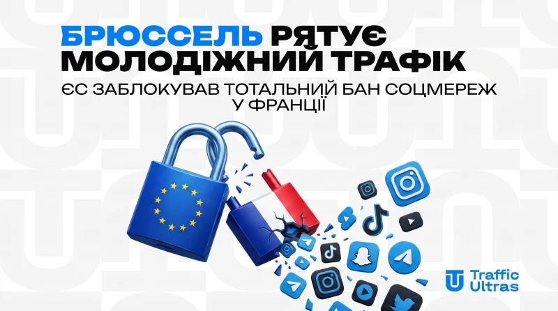 Брюссель рятує молодіжний трафік: ЄС заблокував тотальний бан соцмереж у Франції
