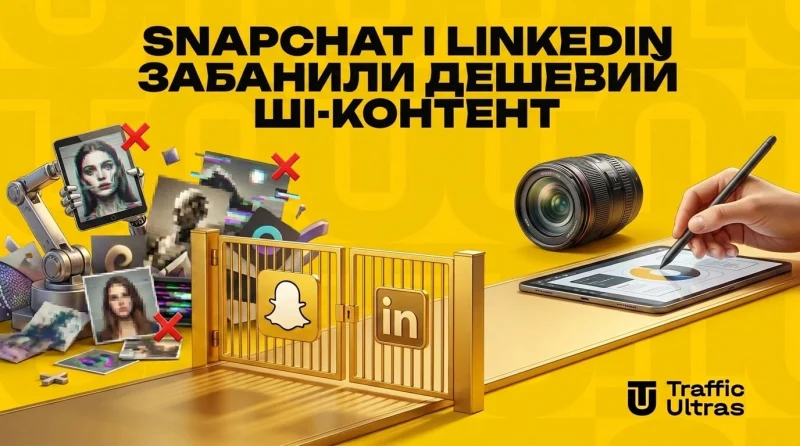 Snapchat та LinkedIn забанили дешевий ШІ-контент