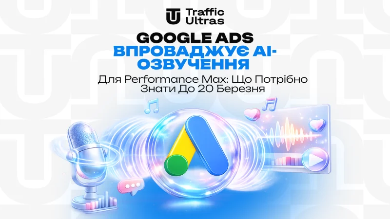 Google Ads впроваджує AI-озвучення для Performance Max: що потрібно знати до 20 березня