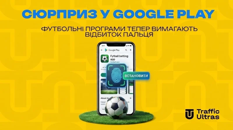 Сюрприз у Google Play: застосунки під футбол тепер вимагають відбиток пальця
