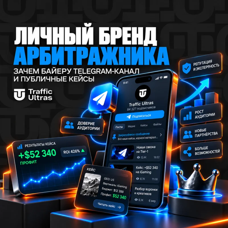 Личный бренд арбитражника: зачем байеру Telegram-канал и публичные кейсы