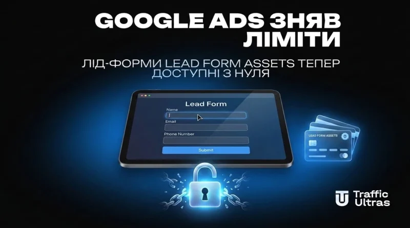 Google Ads зняв ліміти: лід-форми Lead Form Assets тепер доступні з нуля