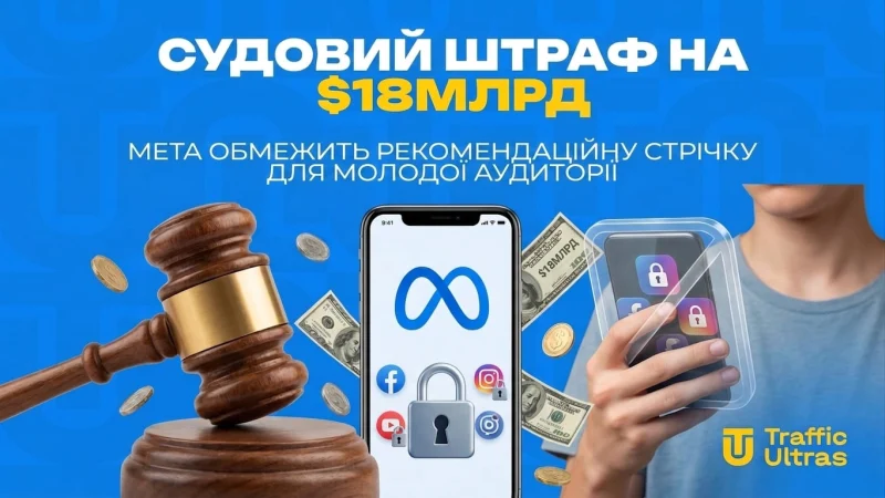 Судовий штраф на $18 млрд: Meta обмежить рекомендовану стрічку для молодої аудиторії