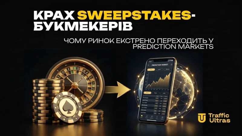 Крах Sweepstakes-букмекерів: Чому ринок екстрено переходить у Prediction Markets