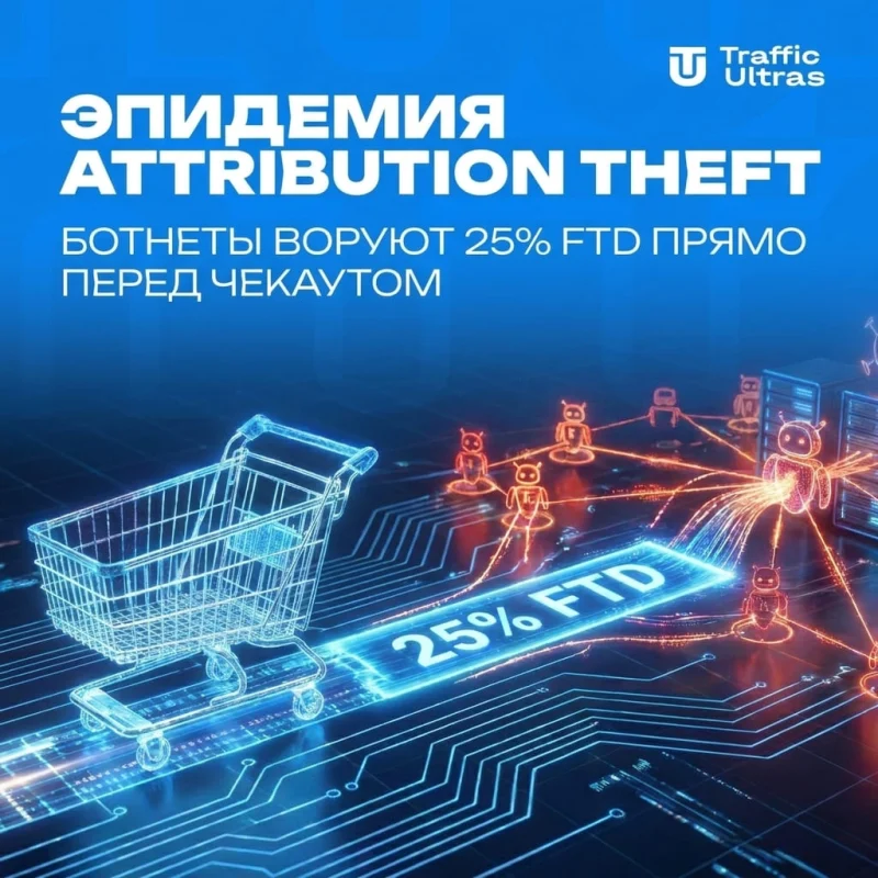 Эпидемия Attribution Theft: ботнеты воруют 25% FTD прямо перед чекаутом