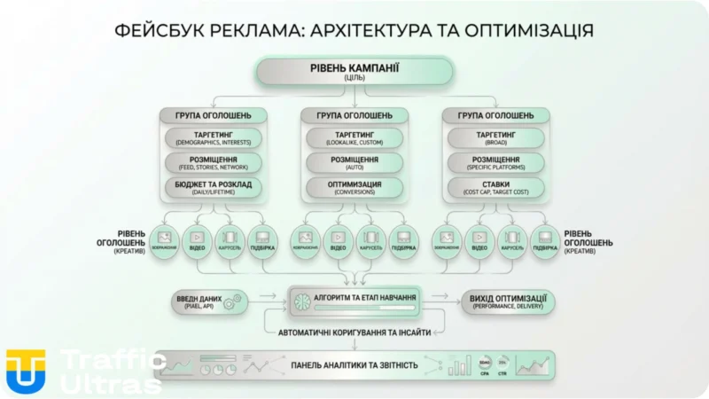 Рекламна архітектура Facebook в арбітражі трафіку iGaming.
