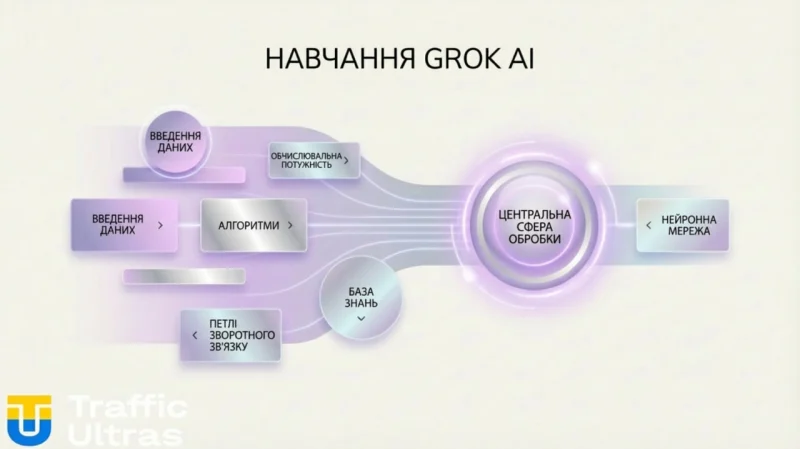 Навчання нейромережі Grok на якісних даних.