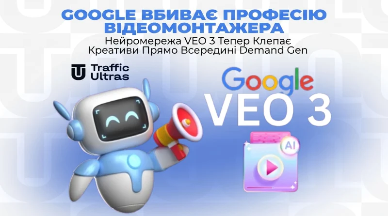 Google вбиває професію відеомонтажера: Нейромережа VEO 3 тепер клепає креативи прямо всередині Demand Gen