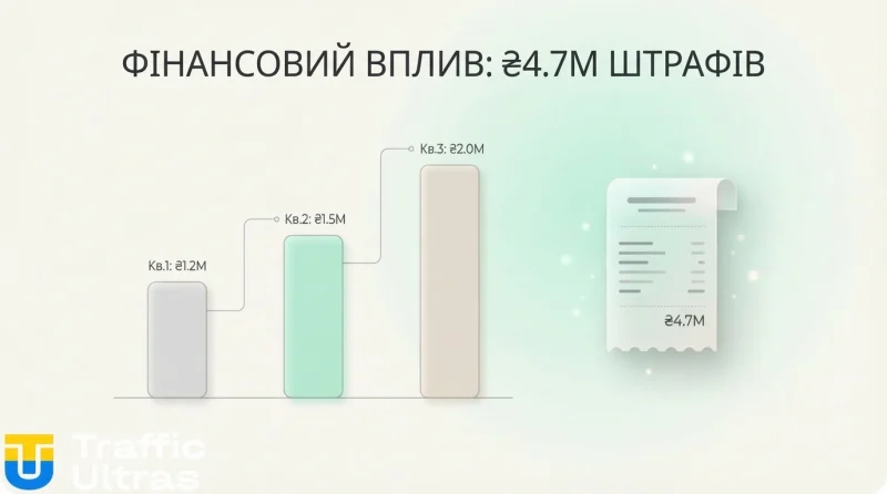 Статистика штрафів для ліцензованих казино України 2026.