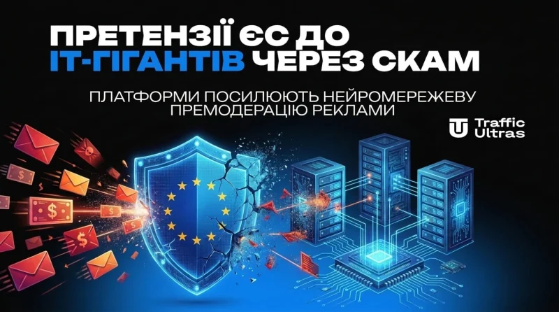 Претензії ЄС до IT-гігантів через скам: платформи посилюють нейромережеву премодерацію реклами