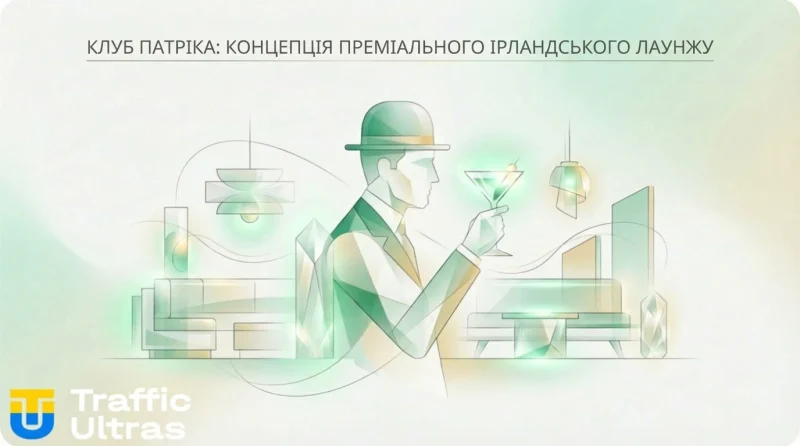 Інфографіка Traffic Ultras: преміум концепція слота Patrick's Club від Evoplay.