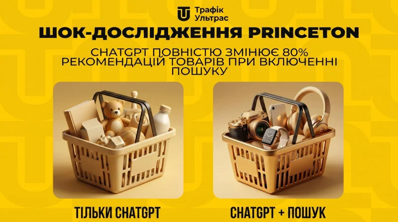 Шок-дослідження Princeton: ChatGPT повністю змінює 80% рекомендацій товарів при включенні пошуку
