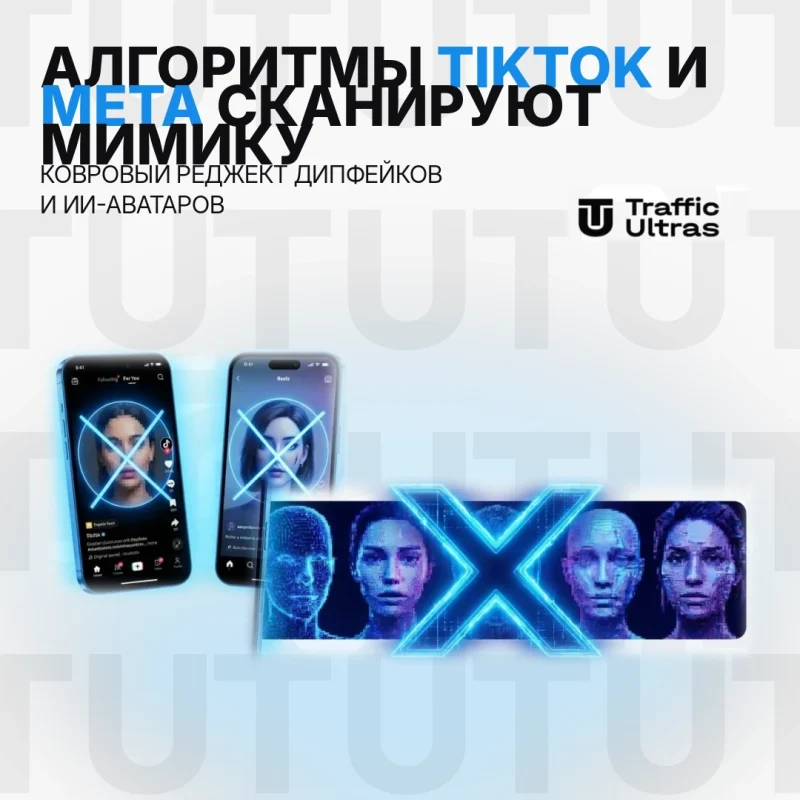 Алгоритмы TikTok и Meta сканируют мимику: ковровый реджект дипфейков и ИИ-аватаров