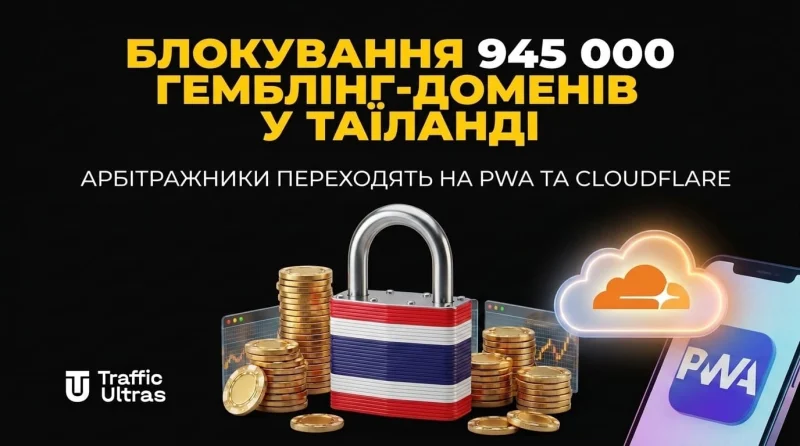 Блокування 945 000 гемблінг-доменів у Таїланді: арбітражники переходять на PWA та Cloudflare