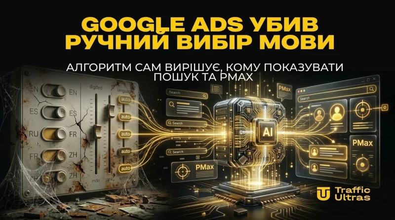 Google Ads вбив ручний вибір мови: алгоритм сам вирішує, кому показувати пошук і PMax