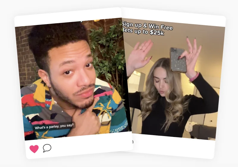 UGC-креативы TikTok для рекламы Hard Rock Sportsbook в США