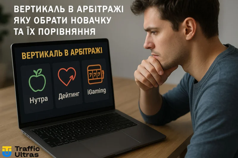 Порівняння вертикалів арбітраж трафіку дейтинг, вертикаль iGaming та арбітраж нутра.