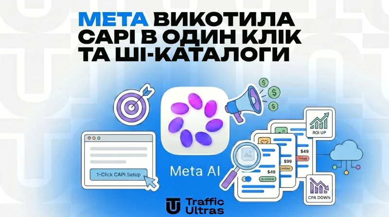 Meta викатала CAPI в один клік та ШІ-каталоги.