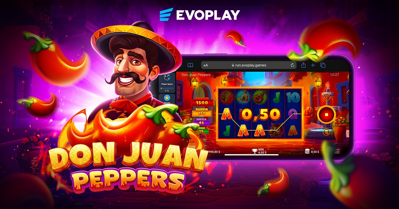Слот Don Juan Peppers від Evoplay з джекпотами ×3000, бонусами Chili і функцією Bonus Buy для арбітражників.