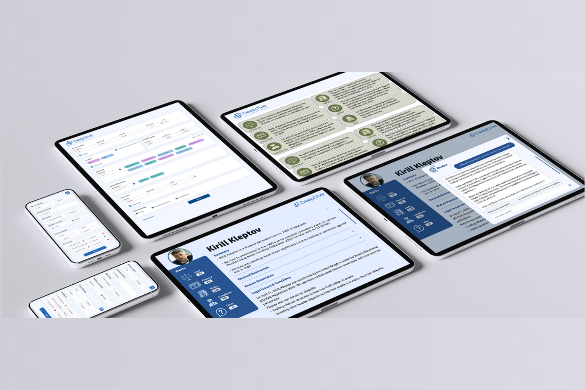 Платформа DeepDive, AML та EDD, перевірка клієнтів по всьому світу.