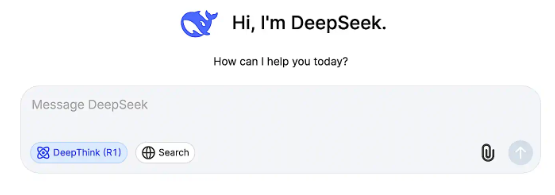 Интерфейс чат-приложения DeepSeek.