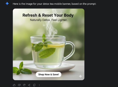 Фотография чашки горячего зеленого чая с листьями мяты и ломтиком лимона, стоящей на белом блюдце. На фоне — мягко размытый зелёный природный пейзаж, создающий ощущение свежести и утреннего света.