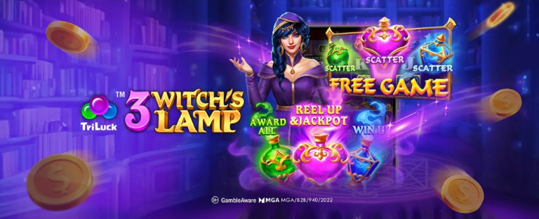 TaDa Gaming представляет 3 Witch’s Lamp — атмосферный слот с бонусами і джекпотами.