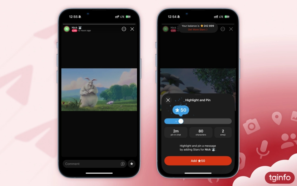 Прямі ефіри в історіях Telegram — оновлення, що змінить формат контенту