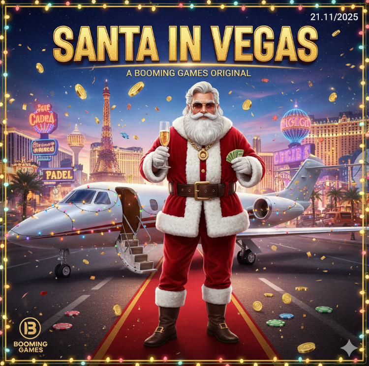Санта в Вегасе — новый слот от Booming Games с яркими символами, бонусами и шансом на крупные выигрыши на Вегас-Стрипе