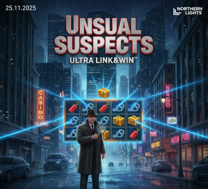 Слот Unusual Suspects Ultra Link&Win от Northern Lights Gaming с Максом Спинвеллом и криминальной неоновой атмосферой