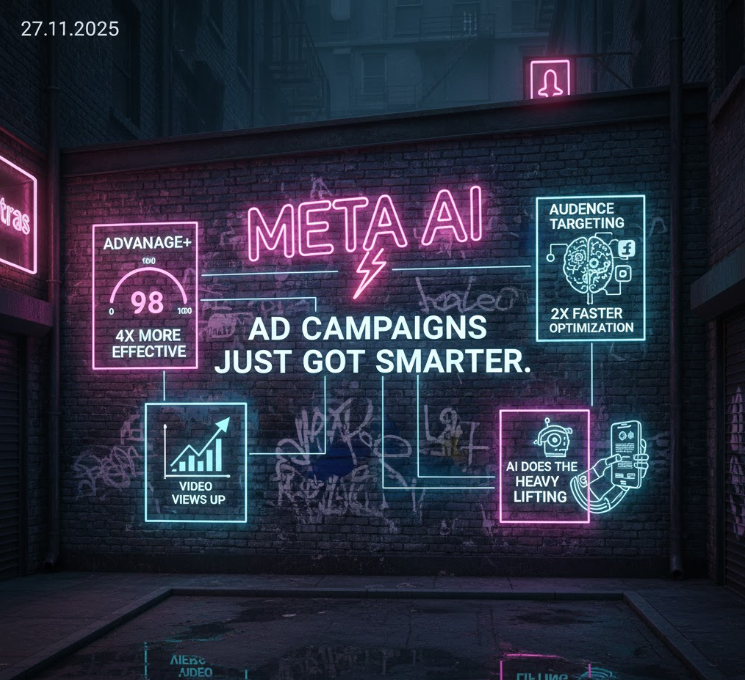 Пример интерфейса Meta с встроенным ИИ и оценкой возможностей кампании