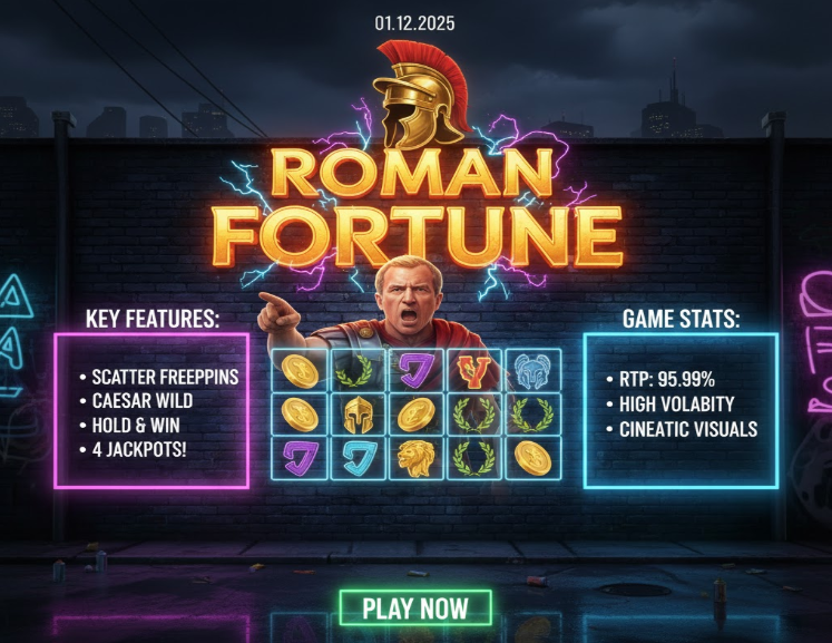 Слот Roman Fortune от ELA Games — гладиаторы, Колизей, Цезарь и римская тематика