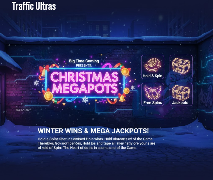  "Слот Christmas Megapots от Big Time Gaming с праздничной атмосферой, бонусами и шансом на джекпот"