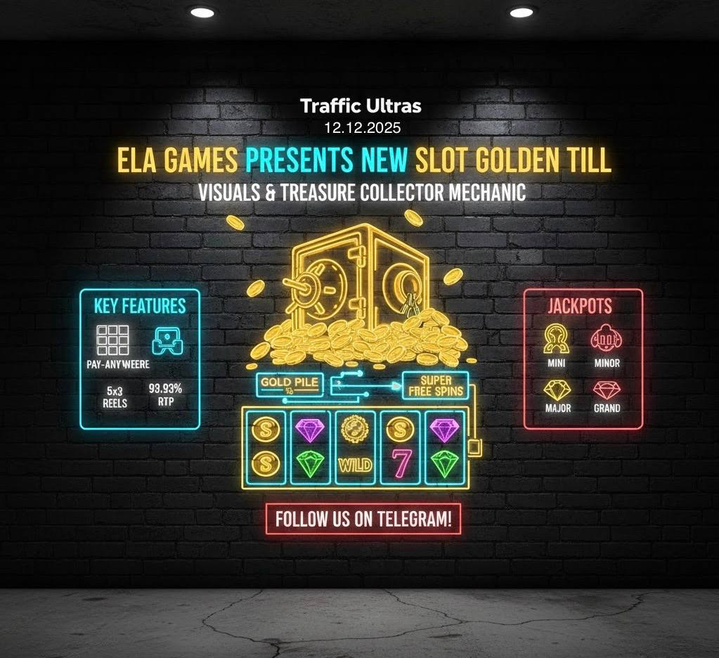 Слот Golden Till від ELA Games з механікою Treasure Collector і золотим сховищем над барабанами