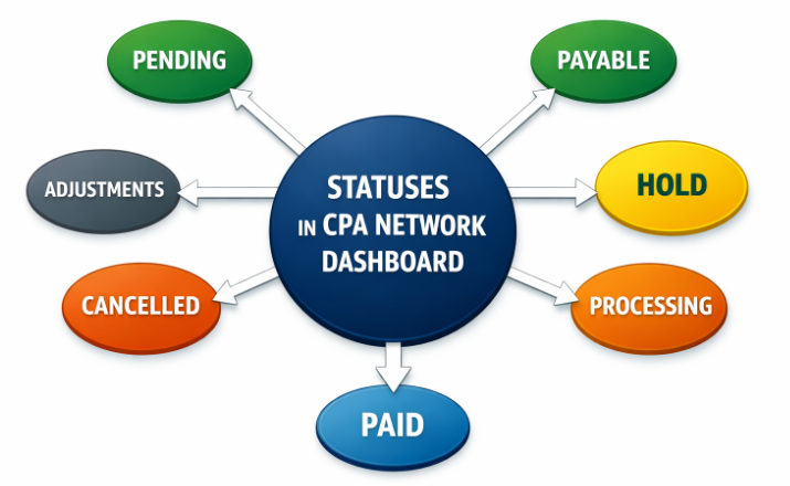 Статусы в кабинете: ожидание, проверка и доступность к выводу