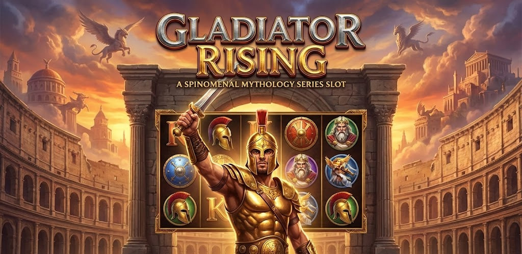 Слот Gladiator Rising от Spinomenal — гладиатор на арене Колизея и бонусные механики Mythology Series