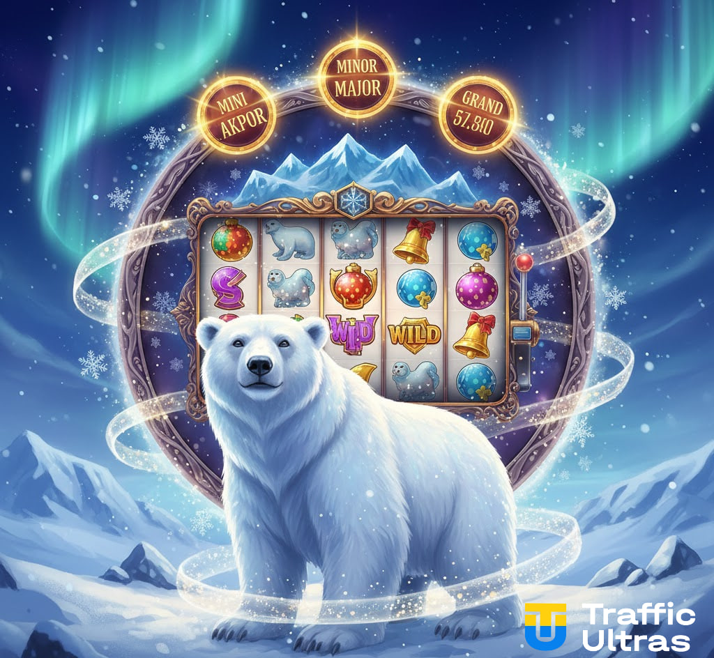 Зимний слот Majestic Polar Bear от Spinomenal с полярным медведем и арктической атмосферой