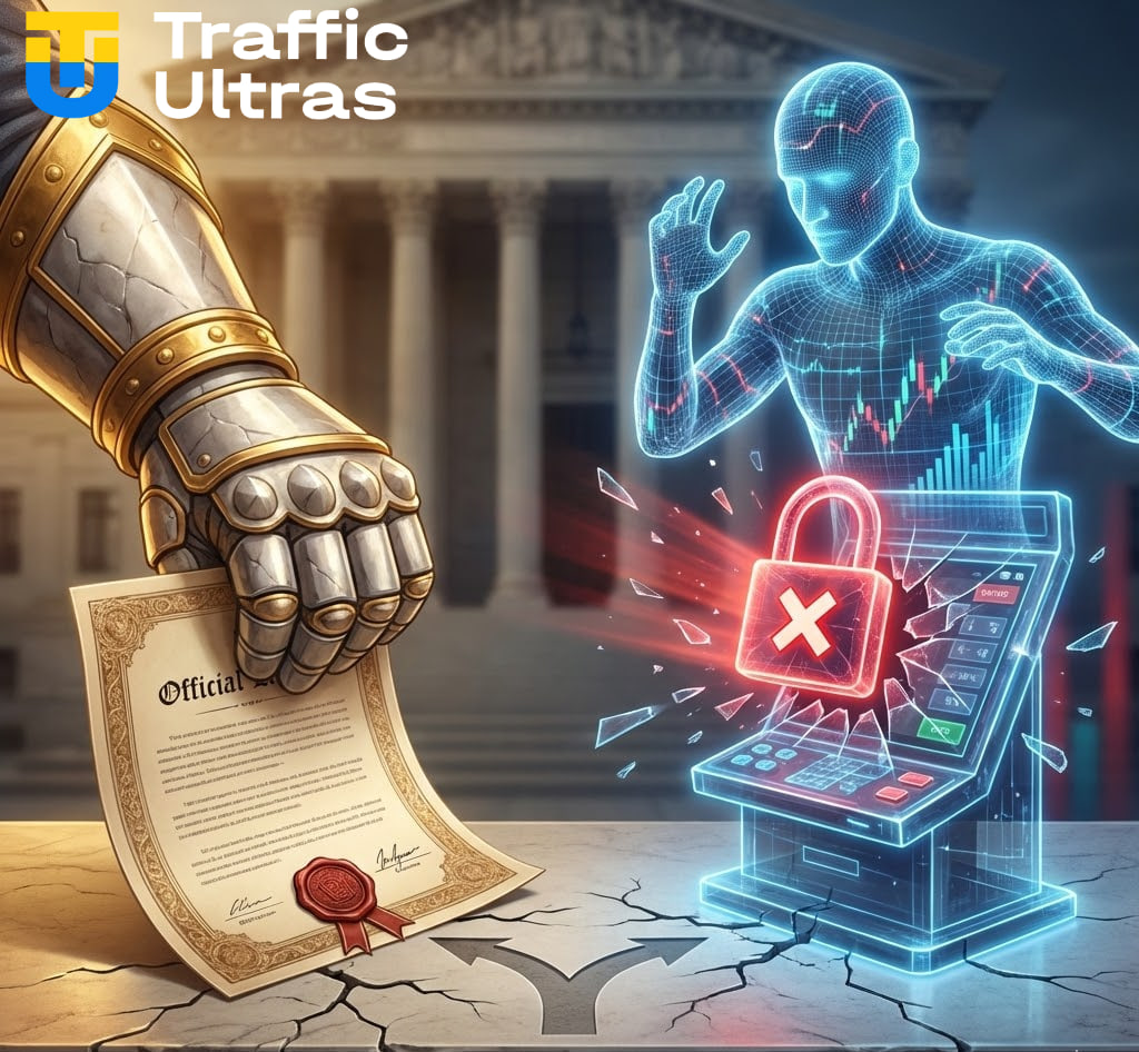 Логотип Polymarket с символикой ставок на фоне украинского флага и предупреждением PlayCity