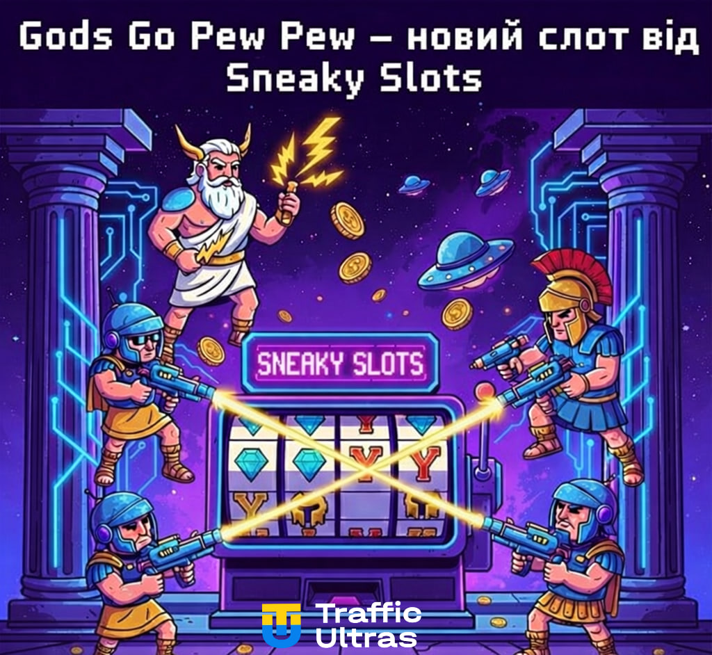 Gods Go Pew Pew — ігровий слот від Sneaky Slots з Анубісом і Танатосом