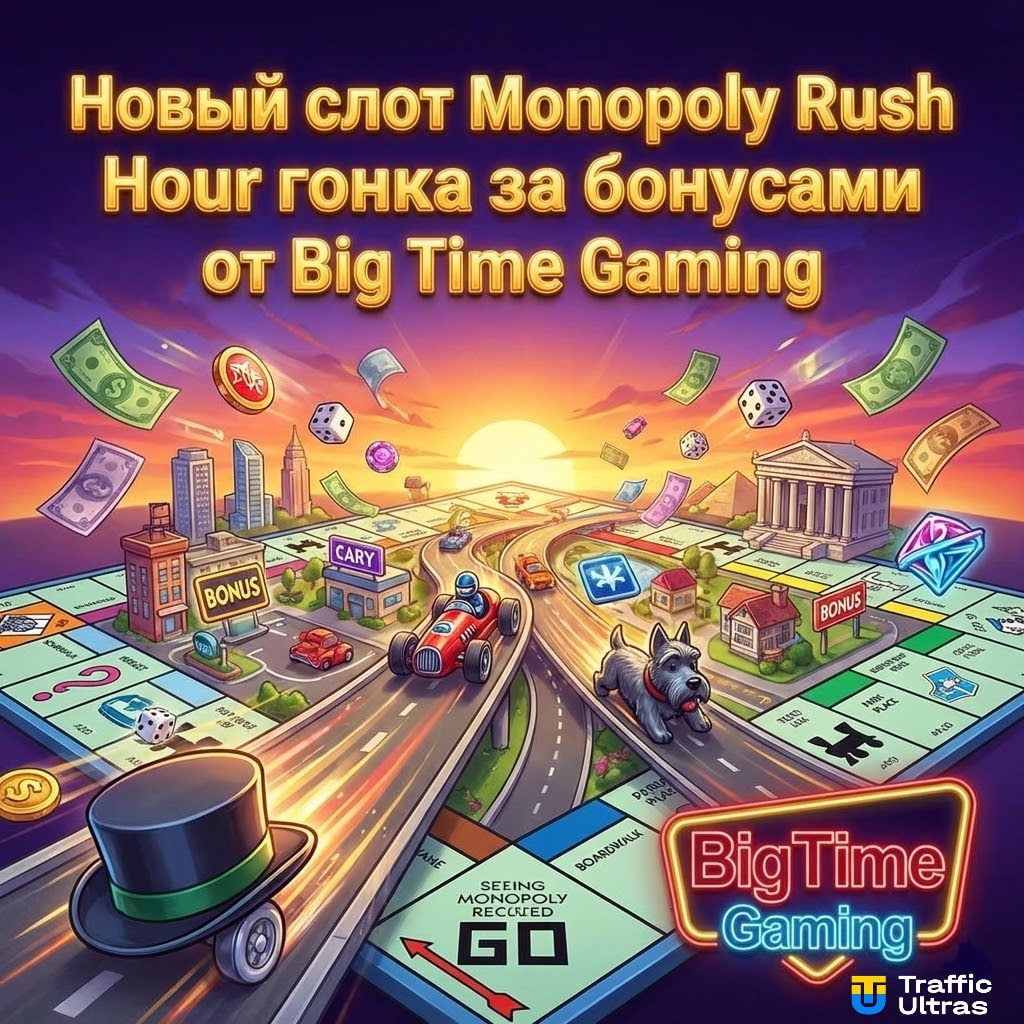 Слот Monopoly Rush Hour от Big Time Gaming с механикой Megaways и бонусными функциями
