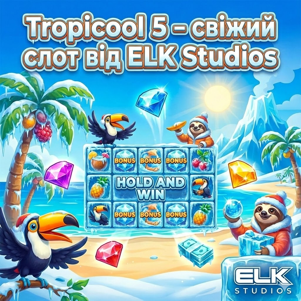 Ігровий слот Tropicool 5 від ELK Studios з яскравими символами та бонусами