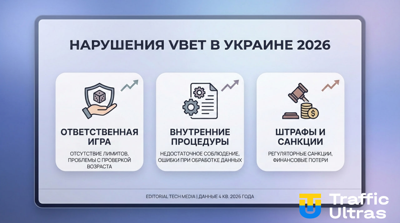 Нарушения Vbet Украина и санкции регулятора 2026