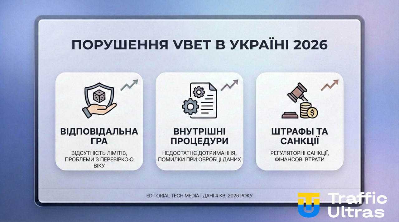 Порушення Vbet Україна та санкції регулятора 2026