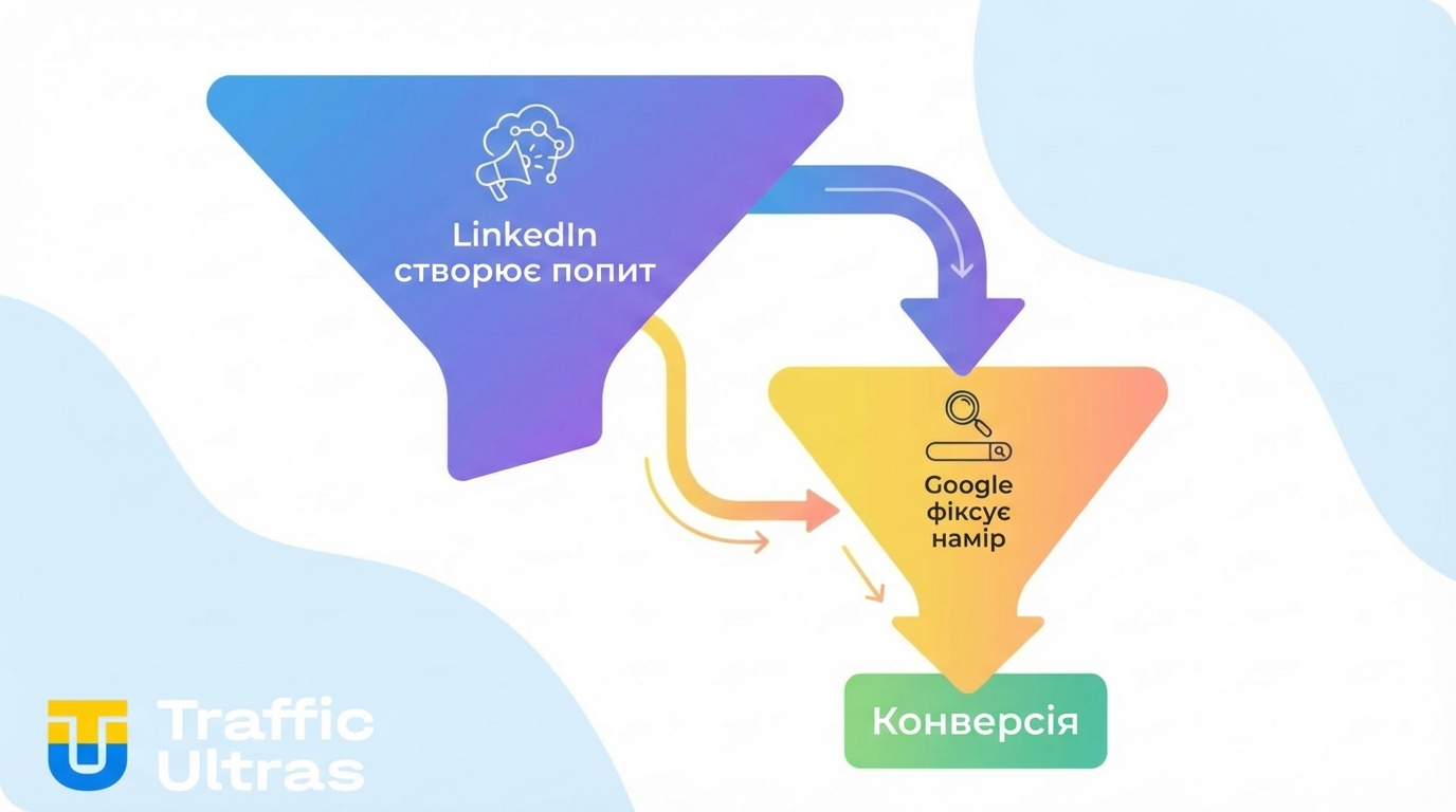 Різниця між LinkedIn Ads і Google Ads за типом попиту